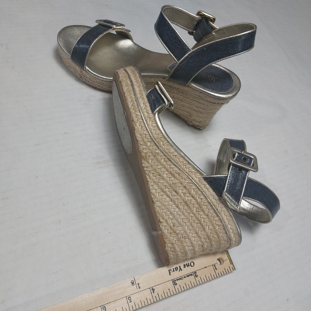Michelle D Sandals Heels Wedges Size 8 - Picture 14 of 14